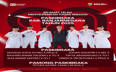 Enam Siswa SMKN 1 Punggelan Terpilih Jadi Anggota Paskibra Kabupaten Banjarnegara